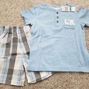 ✔️SOLD✔️ Calvin Klein Baby Boy Shirt Shorts Set